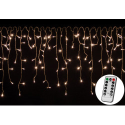 Vánoční světelný déšť 600 LED teple bílá - 15 m + ovladač