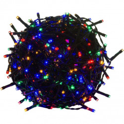 Vánoční LED osvětlení 20 m - barevné 200 LED - zelený kabel